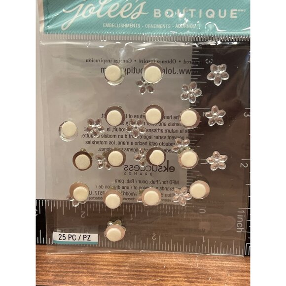 Jolees Boutique 50-21410 Mini Flower GemS DIAMOND Embellishments 25 PIECES - Picture 2 of 3